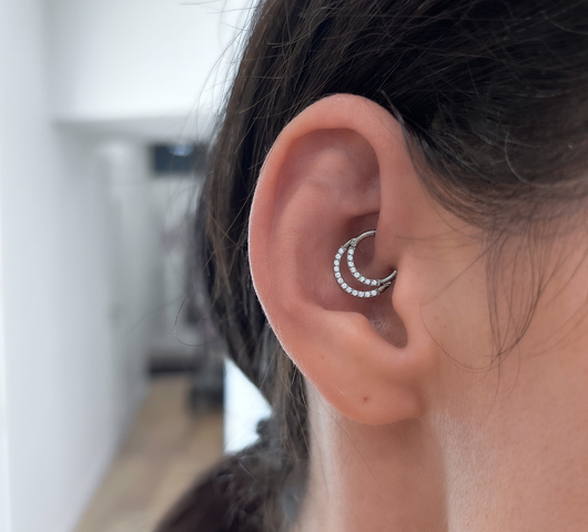 Titán daith piercing 8 mm